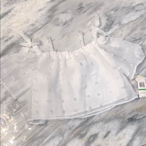 NWT GB girls off the shoulder peasant top size L